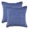 Homeroots Set of Two Blue Cotton Throw Pillow, 2PK 554560 - alternate 6