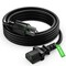 Maximm 8ft 16AWG Computer Monitor Power Cord NEMA 5-15P to IEC13, UL, Black C-BK-I-GRN-MONITOR-8FT - alternate 1