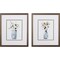 Homeroots Set of Two Neutral Color Plants Watercolor Wall Art, 2PK 401403 - alternate 1