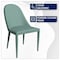 Leisuremod Seville Modern Leather Dining Side Chair with Iron Legs in Green SC48G - alternate 10