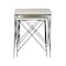 Homeroots Set of Two White and Black Marble and Metal Square Nested Tables, 2PK 393198 - alternate 10