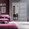 Sartodoors Sliding Closet Bypass Doors with Frosted Glass Grey 48x80 (2* 24x80) Solid Core Modern Interior VEREGIO7455DBD-GRE-48 - alternate 1