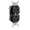 Leviton Straight Blade Receptacle, 5-20R, 20 A, 125V AC, Flush Mount, Self-Grounded M8300-HE - alternate 1