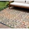 Homeroots 8' X 11' Ivory Blue Orange And Green Trellis Indoor Outdoor Area Rug 546793 - alternate 7