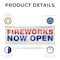 Signmission Fireworks Now Open, 24 Inch x 72 Inch, Vinyl Banner B-72-30630 - alternate 4