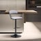 Armen Living Nash Adjustable Black Wood Bar Stool in Light Gray Fabric with Black Metal LCNABABLKLTGRY - alternate 8