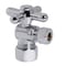 Westbrass Angle Stop, 5/8" OD x 3/8" OD, 1/4-Turn Cross Handle in Polished Chrome D105BX-26 - alternate 1