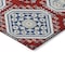 Homeroots 9' X 12' Red And Navy Blue Floral Washable Indoor Outdoor Area Rug 610773 - alternate 9