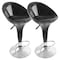Elama 2 Piece Modern Bombo Adjustable Bar Stool in Black with Chrome Base ELM-803-BLK - alternate 1