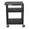 Luxor Utility Cart with Lipped Plastic Shelves, Thermoplastic Resin, 300 lb Load Capacity, 3 Shelves WT34E - alternate 12