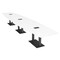 Skutchi Designs Hexagon Conference Table With Power, 48 in W, 192 in L, White HAR-HEX.IR-48X192-DOU.BK-W960-EBLK - alternate 1