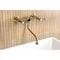 Kingston Brass Double-Handle Wall Mount Bathroom Faucet, Brushed Brass KS1217TAL - alternate 6