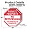 Signmission Private Property No Trespassing Vio, 10 inch X 10 inch, Aluminum Metal Signs, 2PK OC-A-2PACK-10-148 - alternate 6