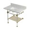 Kingston Brass 36-Inch Carrara Marble Console Sink with Acrylic Legs and Shelf, 8-Inch, 3-Hole KVPB3630MASQB7 - alternate 1
