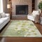 Homeroots 9' X 12' Sage Fern Green And Ivory Floral Washable Indoor Outdoor Area Rug 582774 - alternate 9
