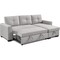 Homeroots 92" Light Gray Polyester Blend Convertible Futon Sleeper Sofa With Black Legs 544958 - alternate 12