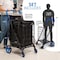 Serenelife Small Compact Folding Shopping Cart with Removable Waterproof Liner SLSPCART55 - alternate 5