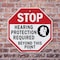 Signmission Stop Hearing Protection Required Be, 6 Inch X 6 Inch, Plastic Sign OC-P-6-123 - alternate 5