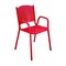 Leisure Craft 31 5/8" Tall Dining Height Stackable Perforated Chair, Red C1-PERF-RED - alternate 1