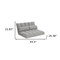Homeroots 45" Gray Futon Convertible Sleeper Loveseat and Toss Pillows 526457 - alternate 5