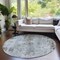 Homeroots 8' Brown Taupe And Gray Round Abstract Washable Indoor Outdoor Area Rug 587874 - alternate 8