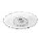 Homeroots 13in Clear And Silver Round Glass Hand Finished Lazy Susan 375757 - alternate 1