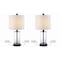 Jonathan Y Abner 21" Glass Modern Contemporary USB Charging LED Table Lamp, Oil Rubbed Bronze, 2PK JYL8500A-SET2 - alternate 1