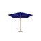 Bambrella 10' Square Bamboo Market Umbrella w/2" Pole Diameter-Blue Canopy 3.0m SQ-L-BL - alternate 1