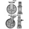 Hyw Products Heavy Duty Caster Set 8in Steel Wheels, 2 Rigid & 2 Swivel with Brake, 4PK 40-80R-A1-SS-2,40-80S-A1-SS-TB-2 - alternate 4