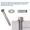Electriduct 5.5in Lag Bolt & Anchor Set for Concrete Applications, Set of 4 Bolts, 4 Shields, 4 Washers SB-ED-LAGBOLT-5.5X05-SET-4PK - alternate 4