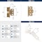 Amerock 3/4in 19mm Door Thickness Full Inset Full Wrap Ball Tip Champagne Bronze Cabinet Hinge, Single PK3175TBCZ - alternate 4
