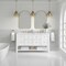 James Martin Vanities Breckenridge 60 in. Double Vanity, Bright White, w/ 3 CM Carrara Marble Top 330-V60D-BW-3CAR - alternate 6
