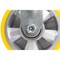 Vestil Polyurethane Rigid Caster 6 In. Diameter x 2 In. Width 661 Lb. Capacity Yellow/Gray CST-PY-6X2PUA-R - alternate 9