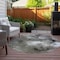 Homeroots 8' Taupe Beige And Ivory Round Abstract Washable Indoor Outdoor Area Rug 577759 - alternate 7
