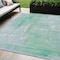 Homeroots 5' X 8' Sky Blue And Blue Abstract Washable Indoor Outdoor Area Rug 609221 - alternate 1