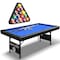 Serenelife Pool Table- Foldable & Portable Billiard Table- Very Sturdy, Includes Pool Balls, Cue Sticks, Blue SLPLTB76BL - alternate 1