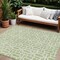 Homeroots 8' X 10' Artichoke Green And Ivory Geometric Washable Indoor Outdoor Area Rug 594824 - alternate 1