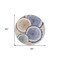 Homeroots 8' Round Beige Blue and Gold Round Faux Bois Washable Non Skid Indoor Outdoor Area Rug 564397 - alternate 8