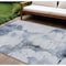 Homeroots 9' X 12' Navy Blue And Ivory Abstract Washable Indoor Outdoor Area Rug 582666 - alternate 1
