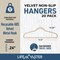 Lifemaster Velvet Non-Slip Hangers, Heavy Duty, 360 Deg Swivel Hook, Space-Saving, Ivory, 20PK LMVELIVO22 - alternate 8
