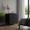 Homeroots 12" Black Fabric Metal And Wood Two Drawer Dresser 635734 - alternate 5