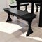 Flash Furniture HERCULES 40in x 12in Black Antique Solid Pine Farmhouse Folding Bench w/Foldable Locking X-Legs XA-B-40X12-XLEGS-BW-GG - alternate 10