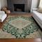 Homeroots 3' X 5' Emerald Beige And Brown Oriental Washable Indoor Outdoor Area Rug 605241 - alternate 9
