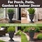 Pure Garden 2-Pack Outdoor Urn Planters 16x18IN for Porch, Patio or Entryway, Gray 50-LG1434 - alternate 10