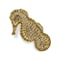 Homeroots 10in Gold Sea Horse Cast Iron Vanity Tray 483173 - alternate 1