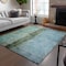 Homeroots 10' X 14' Blue And Gold Abstract Washable Indoor Outdoor Area Rug 578015 - alternate 9