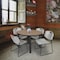 Regency Round Kee Breakroom Table W/ 4 Zeng Stack Chairs, 48 in W, 48 in L, Noble Oak TB48RNDNOBPBK44GY - alternate 6