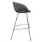 Homeroots Set of Two 30" Gray and Black Fabric and Steel Low Back Bar Height Bar Chairs 544690 - alternate 8