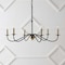 Jonathan Y Wicklow 34.75" 6-Light Bohemian Farmhouse Iron LED Chandelier, Brass Gold/Black JYL7559C - alternate 9