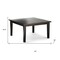 Homeroots 54" Brown Solid Wood Frame Base Square Dining Table 640724 - alternate 4